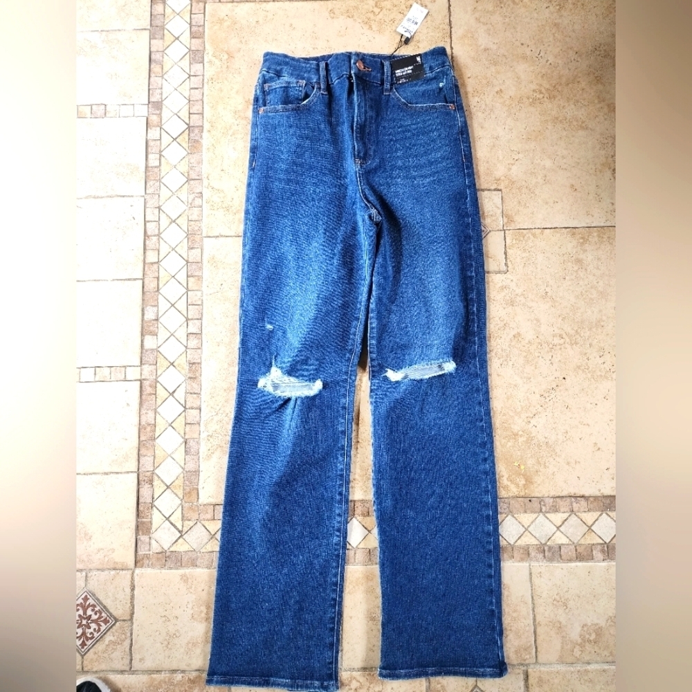 Express Distressed Women's Straight Jeans